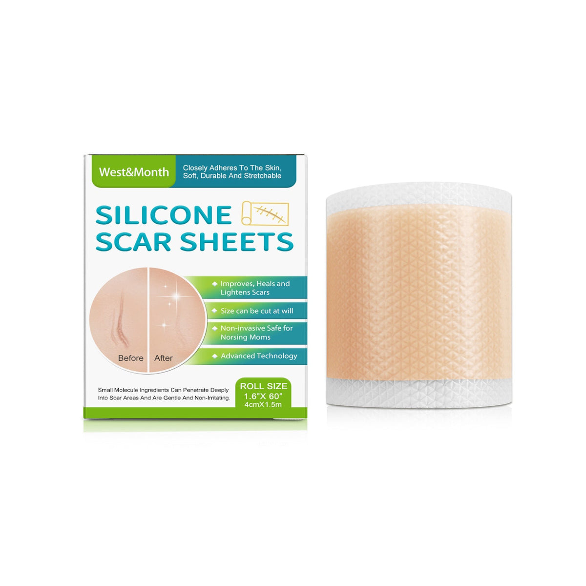 Scar patch packaging and size