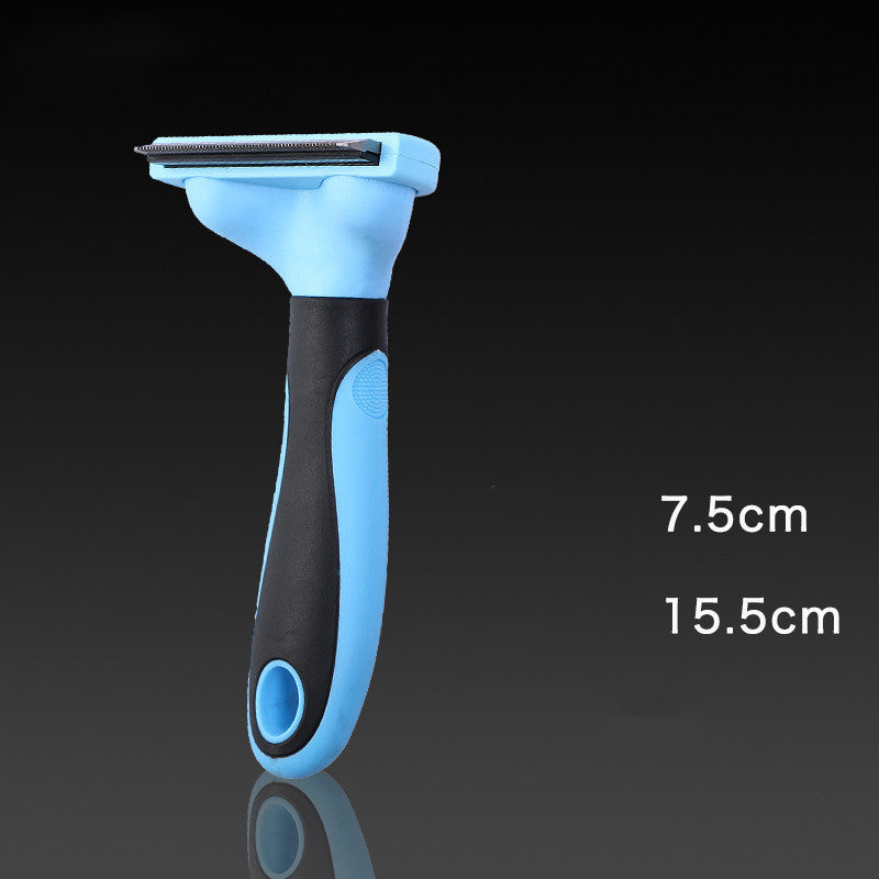 Grooming comb being used on dog coat