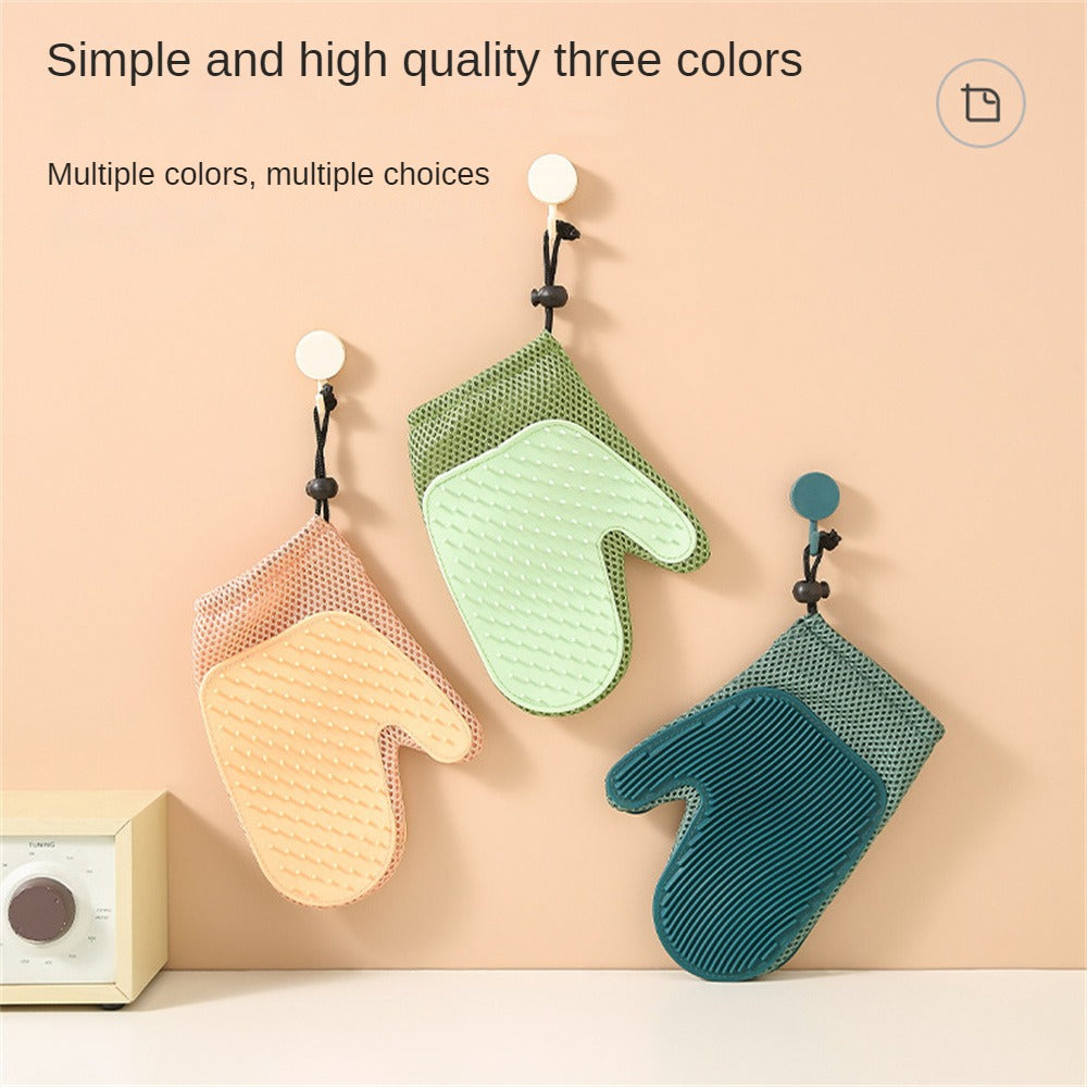 Pet grooming glove available color options