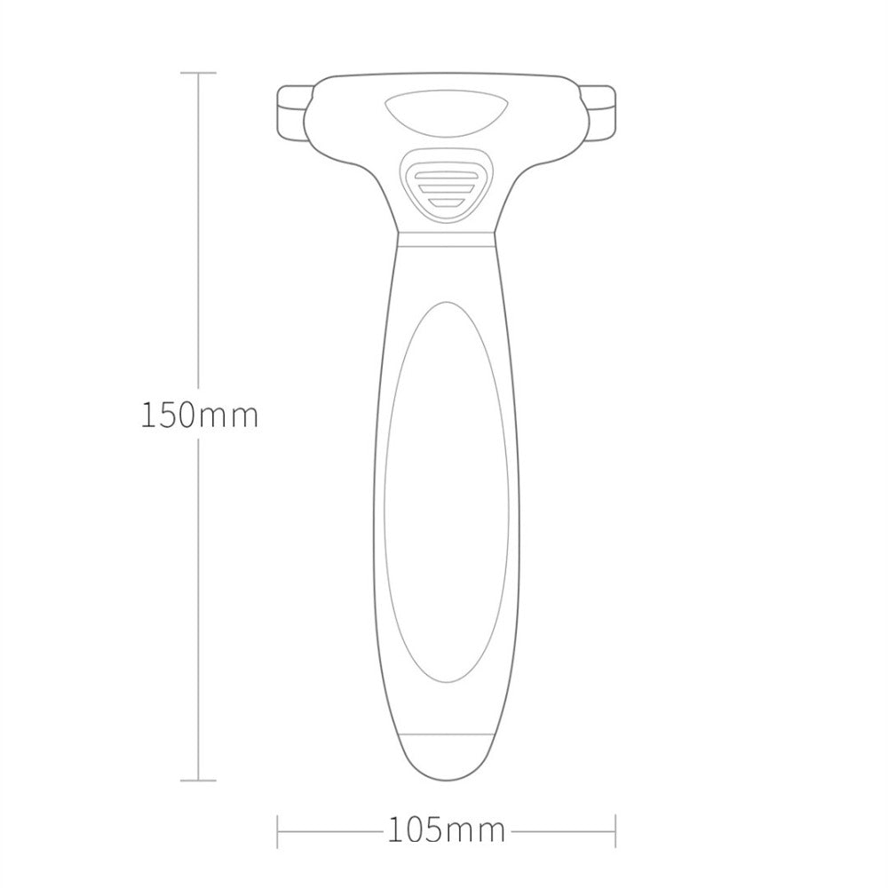 Grooming brush tool ergonomic grip handle