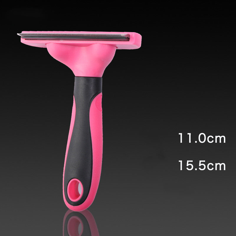 Grooming comb removing loose undercoat fur