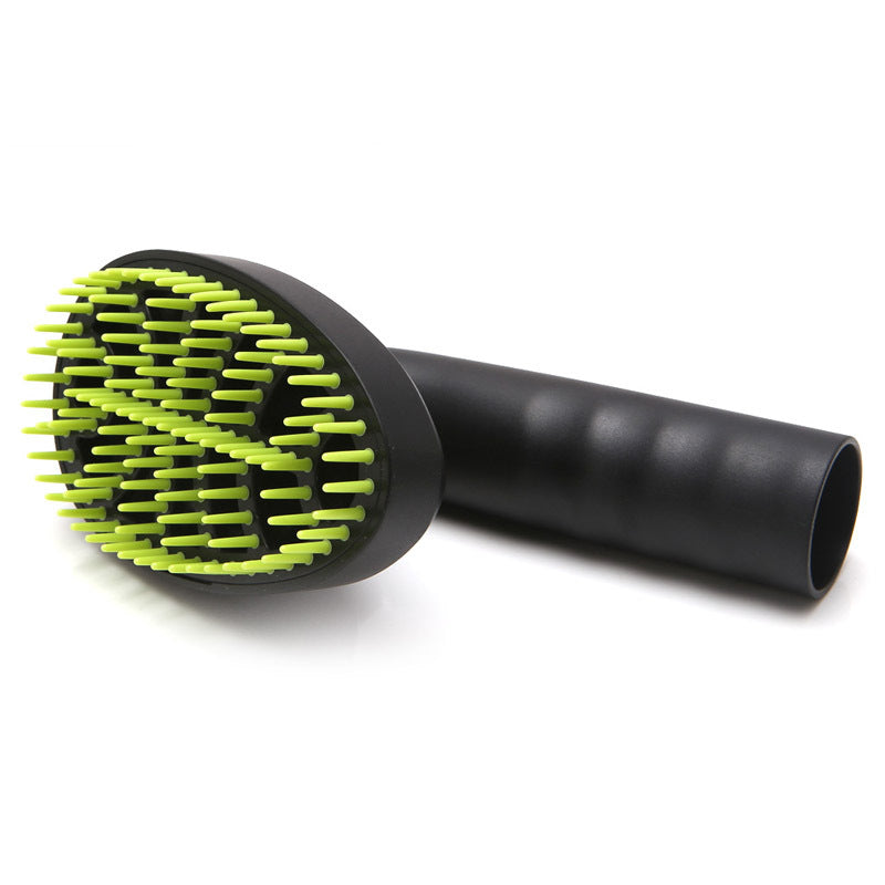 Vacuum attachment bristle head close-up