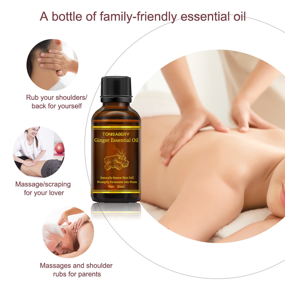 Ginger massage oil natural plant ingredients