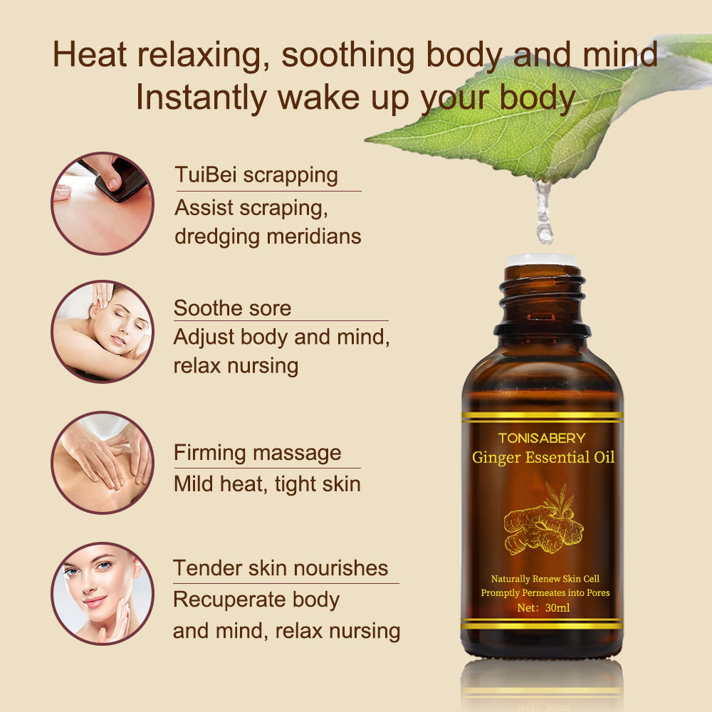 Ginger massage oil bottle size comparison