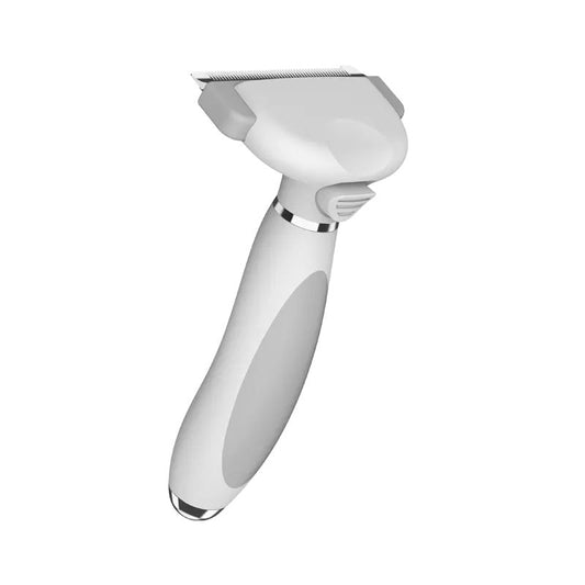 Stainless steel pet grooming brush tool, white