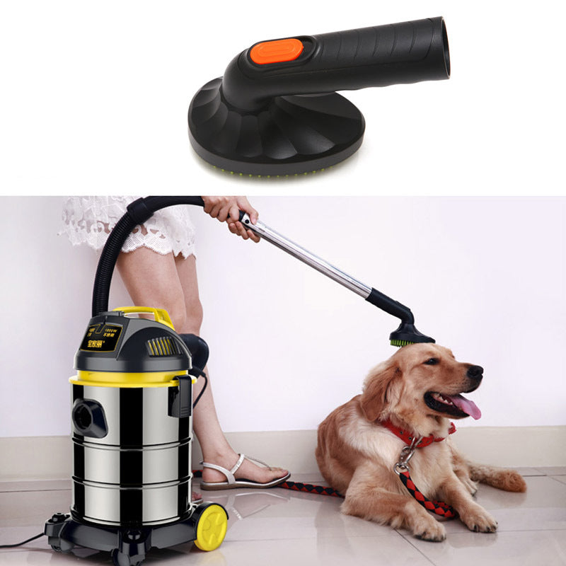 Pet hair vacuum attachment for cats and dogs, black