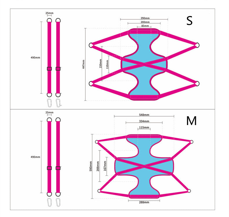Grooming hammock breathable mesh close-up