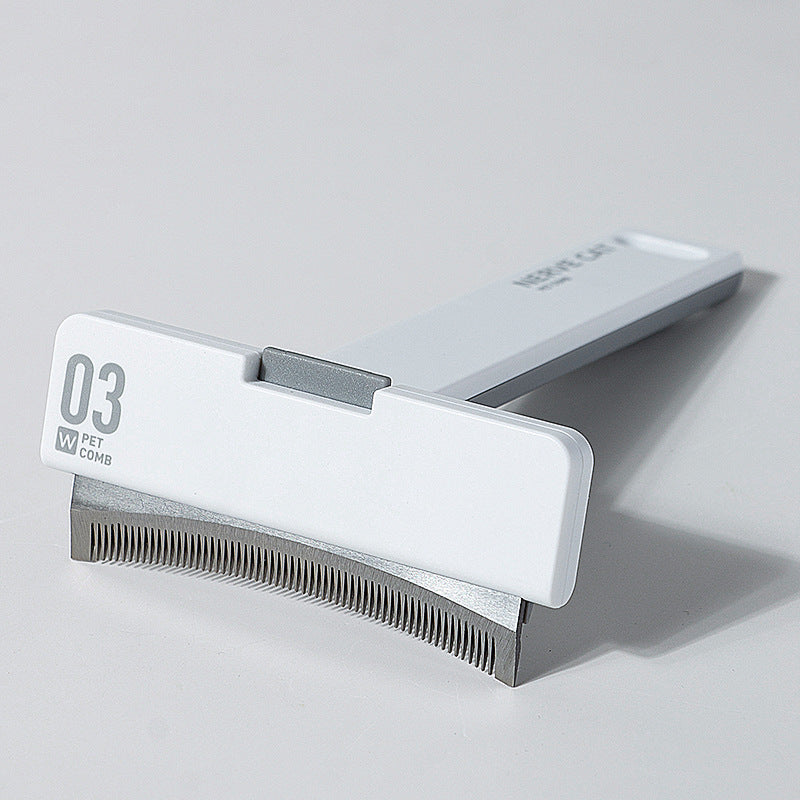 Deshedding comb ergonomic handle grip