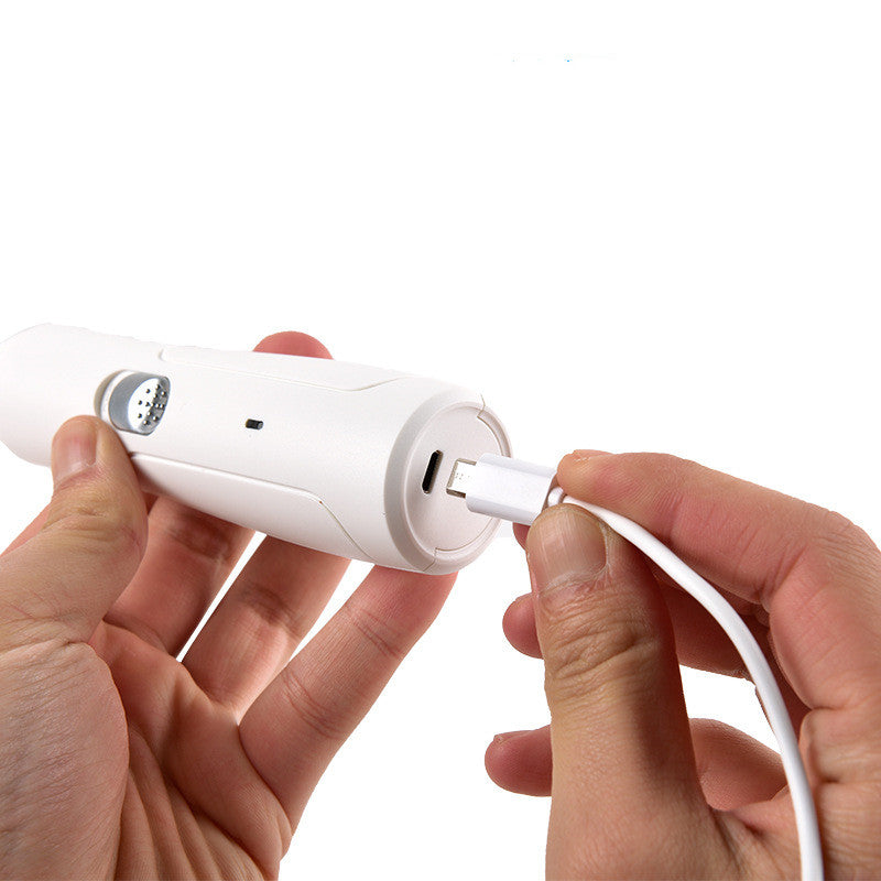 Pet nail trimmer color options, white and black