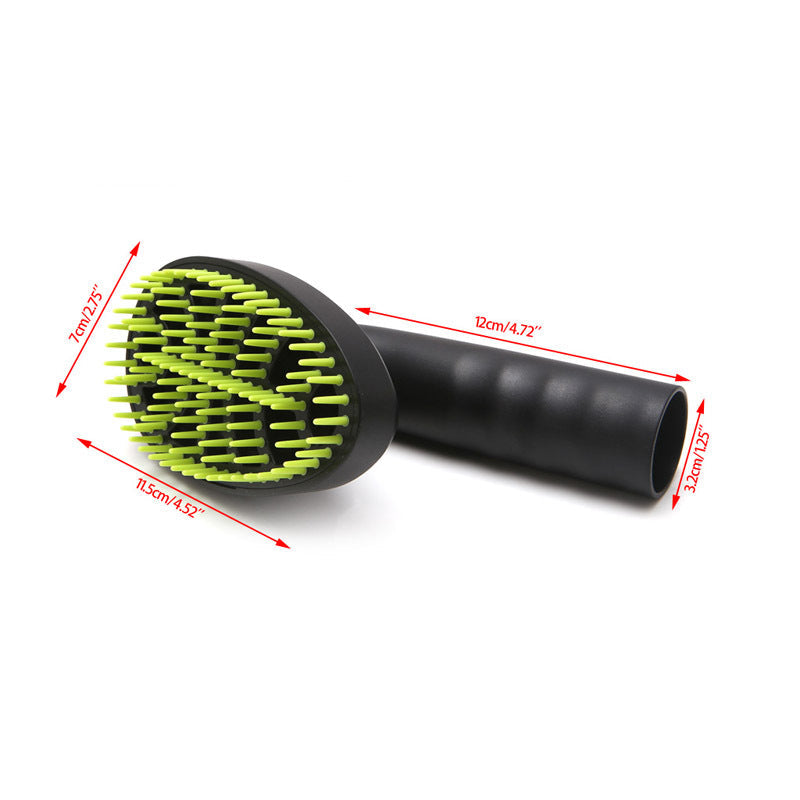 Vacuum attachment brushing pet fur in one pass