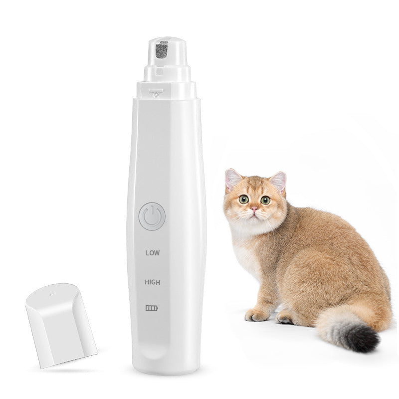 Pet nail grinder color options, white and black