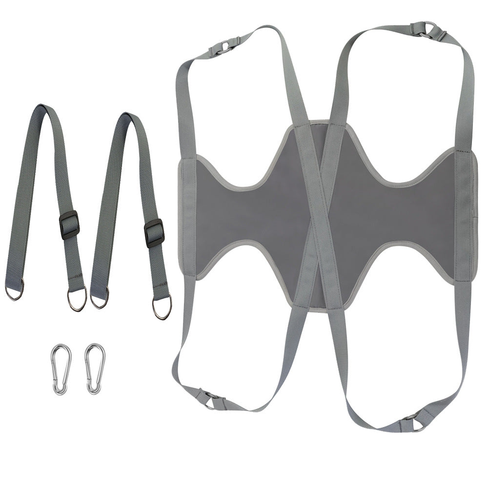 Grooming hammock attachment straps detail